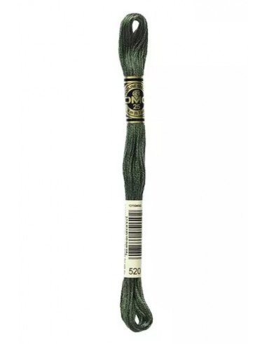 Fil à broder, Mouliné Spécial DMC Art 117, 8 m, Vert de gris (520)