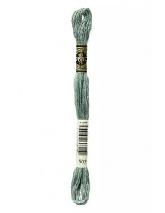 Fil à broder, Mouliné Spécial DMC Art 117, 100% Coton à longues fibres, double mercerisation, 8 m, Vert amande (502)