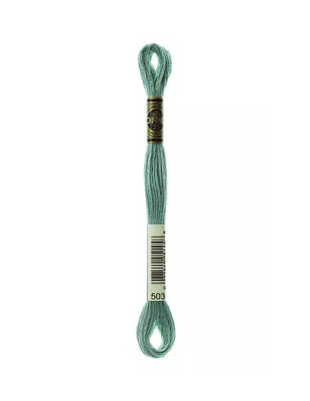 Fil à broder, Mouliné Spécial DMC Art 117, 8 m, Thym vert (503)