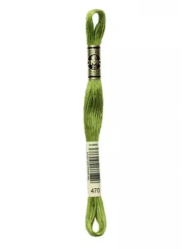 Fil à broder, Mouliné Spécial DMC Art 117, 8 m, Vert olive (470)