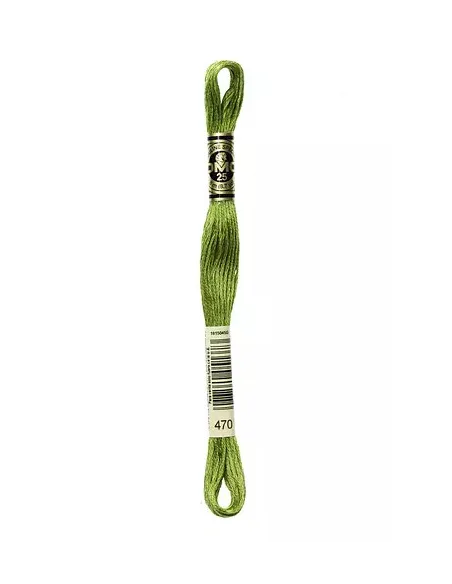 Fil à broder, Mouliné Spécial DMC Art 117, 8 m, Vert olive (470)