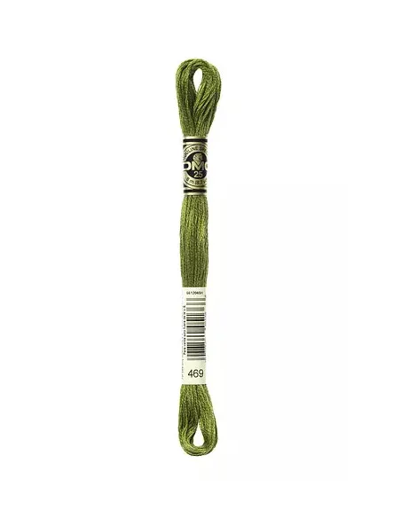 Fil à broder, Mouliné Spécial DMC Art 117, 8 m, Vert mousse dorée (469)