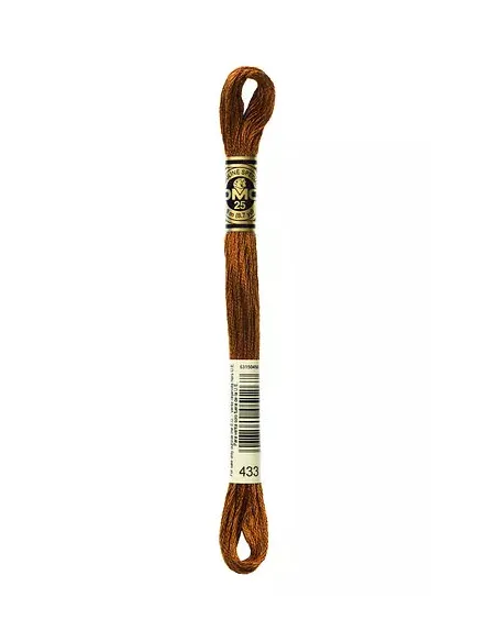 Fil à broder, Mouliné Spécial DMC Art 117, 8 m, Chocolat (433)