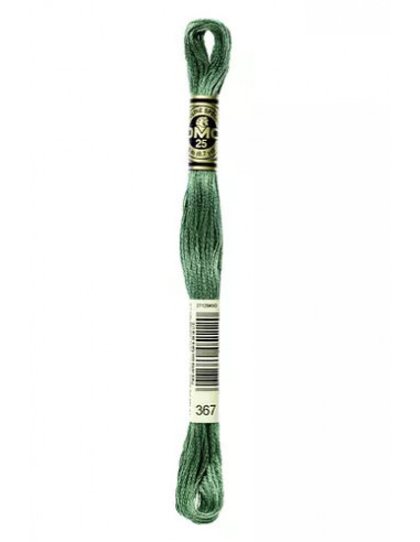 Fil à broder, Mouliné Spécial DMC Art 117, 100% Coton à longues fibres, double mercerisation, 8 m, Laurier vert (367)
