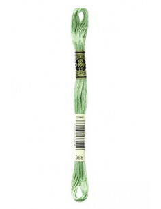 Fil à broder, Mouliné Spécial DMC Art 117, 100% Coton à longues fibres, double mercerisation, 8 m, Vert Nil (368)