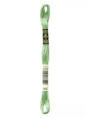 Fil à broder, Mouliné Spécial DMC Art 117, 100% Coton à longues fibres, double mercerisation, 8 m, Vert Nil (368)