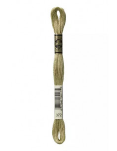 Fil à broder, Mouliné Spécial DMC Art 117, 100% Coton à longues fibres, double mercerisation, 8 m, Vert cardamome (372)
