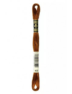 Fil à broder, Mouliné Spécial DMC Art 117, 100% Coton à longues fibres, double mercerisation, 8 m, Marron profond (400)