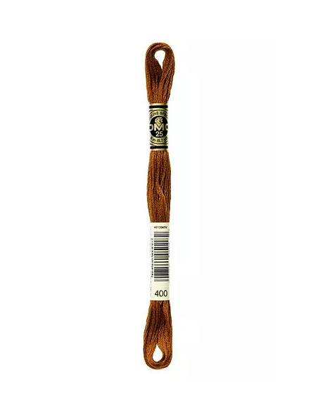 Fil à broder, Mouliné Spécial DMC Art 117, 100% Coton à longues fibres, double mercerisation, 8 m, Marron profond (400)