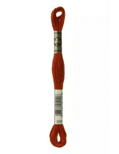 Fil à broder, Mouliné Spécial DMC Art 117, 8 m, Brun rouge (355)