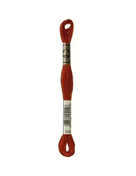 Fil à broder, Mouliné Spécial DMC Art 117, 8 m, Brun rouge (355)