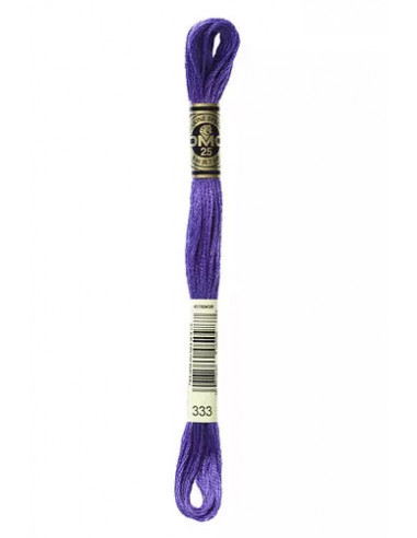 Fil à broder, Mouliné Spécial DMC Art 117, 100% Coton à longues fibres, double mercerisation, 8 m, Violet (333)