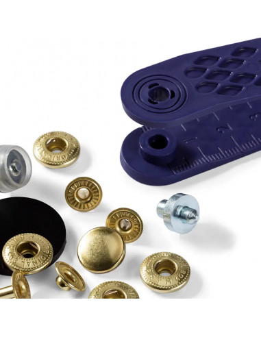 Bouton pression sans couture Anorak, 12mm, doré