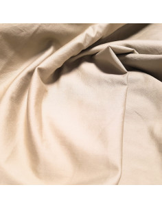 Satin de coton uni stretch, beige sable 2