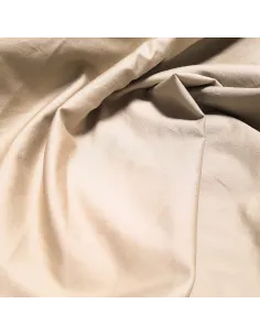 Tissu, Satin de Coton Stretch Uni, Beige Sable, Laize 140 cm, Coton & Élasthanne 2