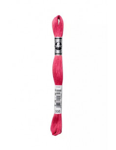 Fil à broder, Mouliné Spécial DMC Art 117, 100% Coton à longues fibres, double mercerisation, 8 m, Rose foncé (335)