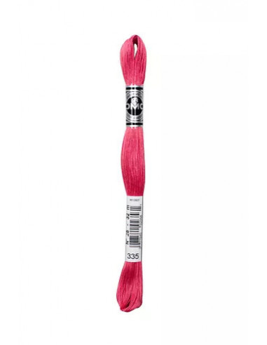 Fil à broder, Mouliné Spécial DMC Art 117, 100% Coton à longues fibres, double mercerisation, 8 m, Rose foncé (335)