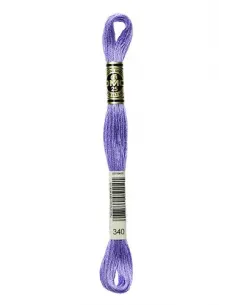 Fil à broder, Mouliné Spécial DMC Art 117, 8 m, Glycine violette (340)