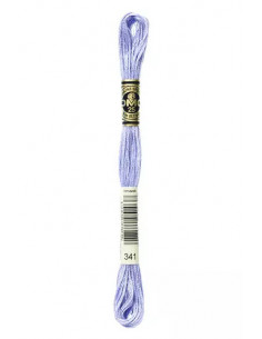 Fil à broder, Mouliné Spécial DMC Art 117, 100% Coton à longues fibres, double mercerisation, 8 m, Bleu hortensia (341)