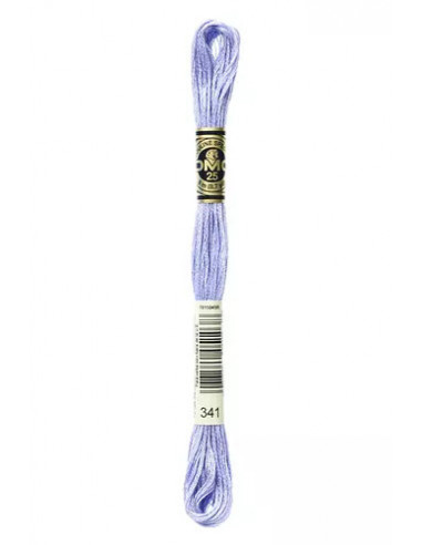 Fil à broder, Mouliné Spécial DMC Art 117, 100% Coton à longues fibres, double mercerisation, 8 m, Bleu hortensia (341)
