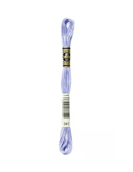 Fil à broder, Mouliné Spécial DMC Art 117, 100% Coton à longues fibres, double mercerisation, 8 m, Bleu hortensia (341)