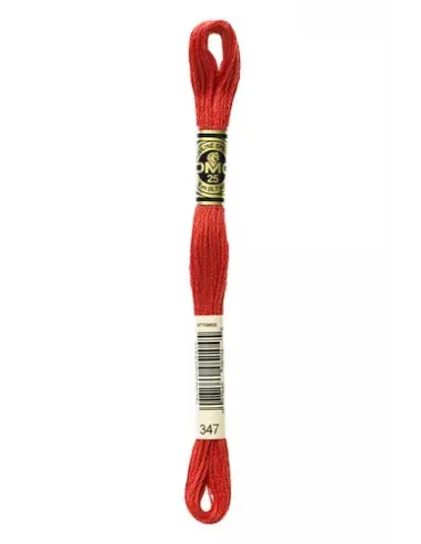Fil à broder, Mouliné Spécial DMC Art 117, 8 m, Rouge égyptien (347)
