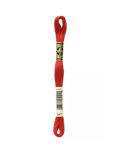 Fil à broder, Mouliné Spécial DMC Art 117, 8 m, Rouge égyptien (347)
