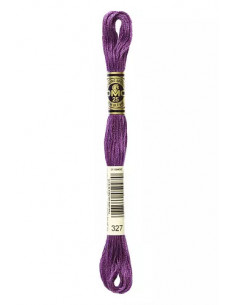 Fil à broder, Mouliné Spécial DMC Art 117, 100% Coton à longues fibres, double mercerisation, 8 m, Violet foncé (327)