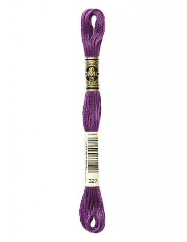 Fil à broder, Mouliné Spécial DMC Art 117, 100% Coton à longues fibres, double mercerisation, 8 m, Violet foncé (327)