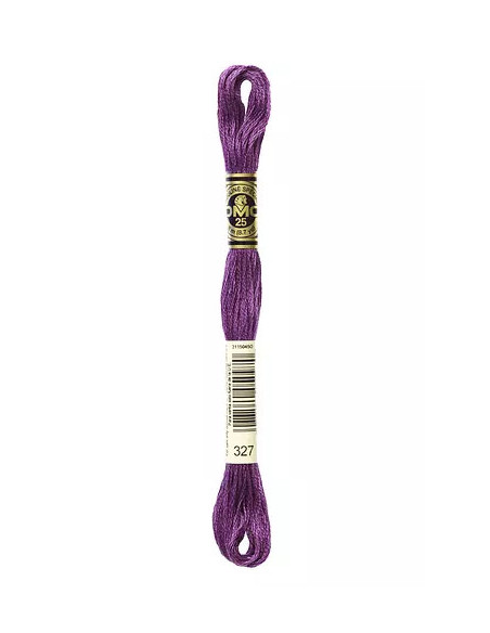 Fil à broder, Mouliné Spécial DMC Art 117, 100% Coton à longues fibres, double mercerisation, 8 m, Violet foncé (327)
