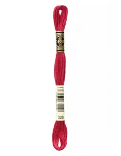 Fil à broder, Mouliné Spécial DMC Art 117, 8 m, Rouge rubis (326)