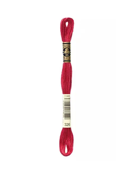 Fil à broder, Mouliné Spécial DMC Art 117, 8 m, Rouge rubis (326)