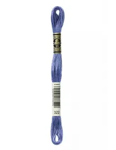 Fil à broder, Mouliné Spécial DMC Art 117, 8 m, Bleu de Delft (322)