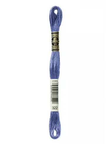 Fil à broder, Mouliné Spécial DMC Art 117, 8 m, Bleu de Delft (322)