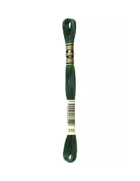 Fil à broder DMC Art 117 Ombre verte (319) | Zephyr Tissus
