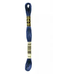Fil à broder, Mouliné Spécial DMC Art 117, 8 m, Bleu nuit (312)