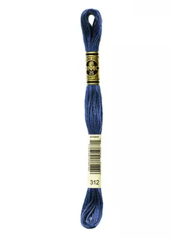 Fil à broder, Mouliné Spécial DMC Art 117, 8 m, Bleu nuit (312)