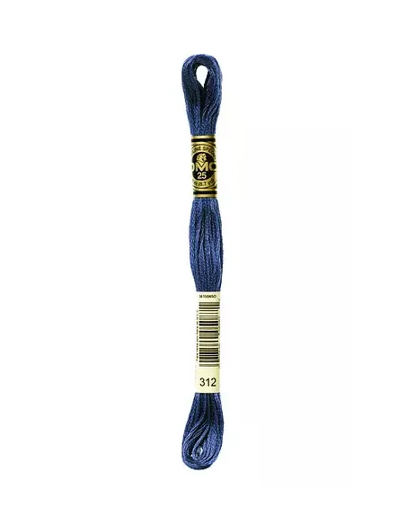 Fil à broder, Mouliné Spécial DMC Art 117, 8 m, Bleu nuit (312)
