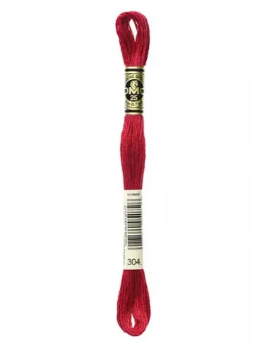 Fil à broder, Mouliné Spécial DMC Art 117, 8 m, Rouge laque de Chine (304)