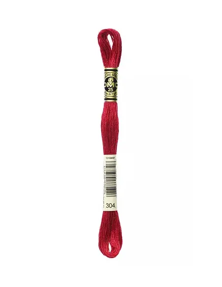 Fil à broder, Mouliné Spécial DMC Art 117, 8 m, Rouge laque de Chine (304)