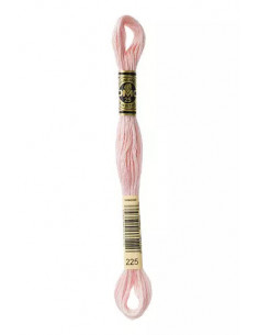 Fil à broder, Mouliné Spécial DMC Art 117, 100% Coton à longues fibres, double mercerisation, 8 m, Peau de pêche (225)