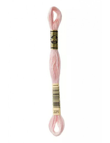 Fil à broder, Mouliné Spécial DMC Art 117, 100% Coton à longues fibres, double mercerisation, 8 m, Peau de pêche (225)