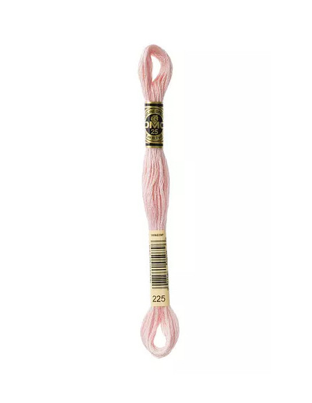 Fil à broder, Mouliné Spécial DMC Art 117, 100% Coton à longues fibres, double mercerisation, 8 m, Peau de pêche (225)