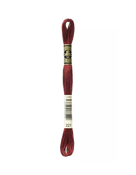 Fil à broder,Rouge de Mars , 221