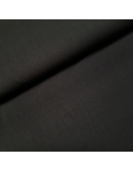 Gabardine poly viscose, stretch, noir