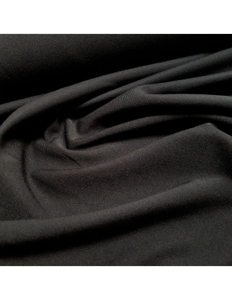 Gabardine poly viscose, stretch, noir