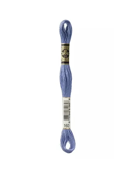 Fil à broder, Mouliné Spécial DMC Art 117, 8 m, Bleu orage (160)