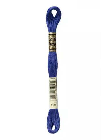 Fil à broder, Mouliné Spécial DMC Art 117, 8 m, Bleu outremer (158)