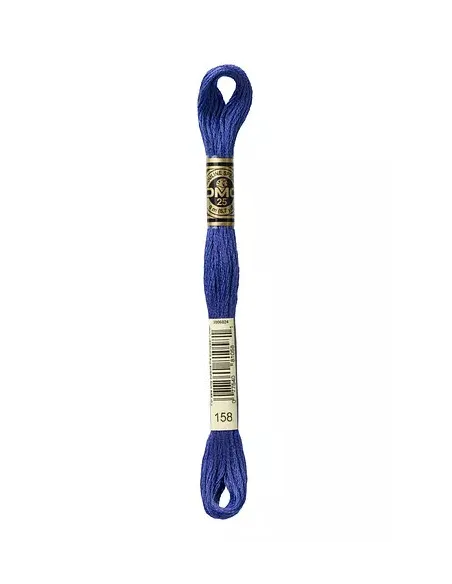 Fil à broder, Mouliné Spécial DMC Art 117, 8 m, Bleu outremer (158)