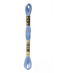 Fil à broder, Mouliné Spécial DMC Art 117, 8 m, Bleu doux (157)